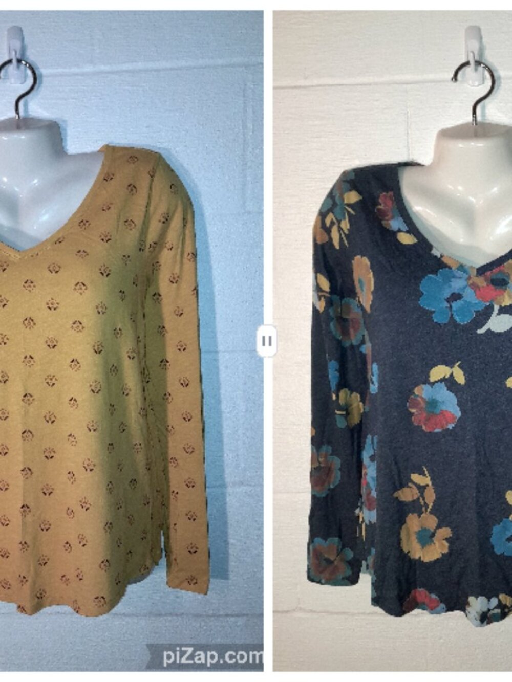 Set of 2 Sonoma Long Sleeve Tops Women's Size Medium Fall Casual Basic Tees